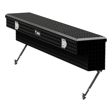 Uws Gloss Black Aluminum 72 Truck Side Tool Box with SpaceSaving Legs EC30142-MK2